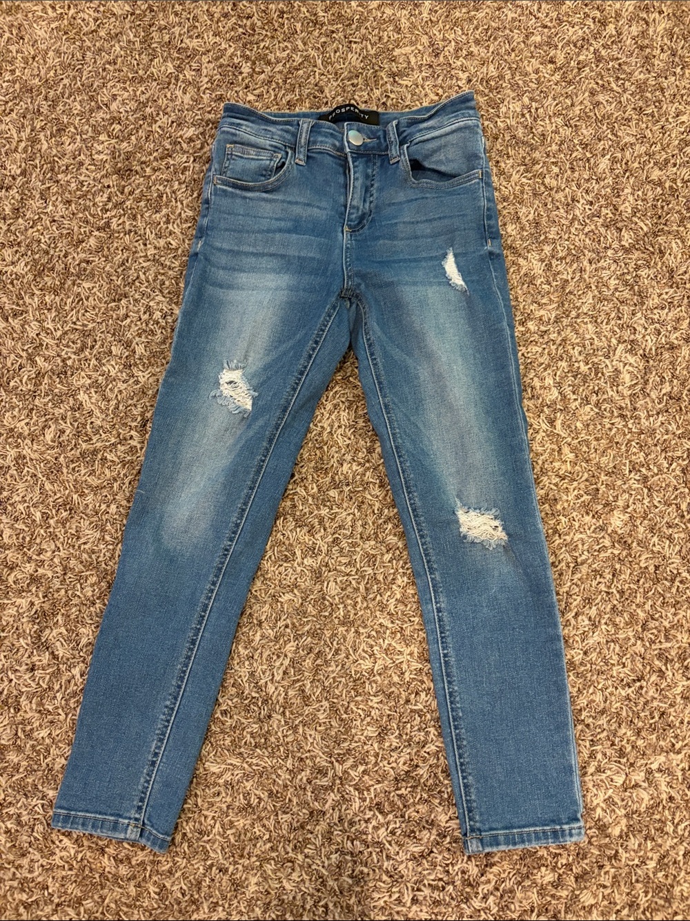 Classic Distressed Blue Women's Skinny Jeans